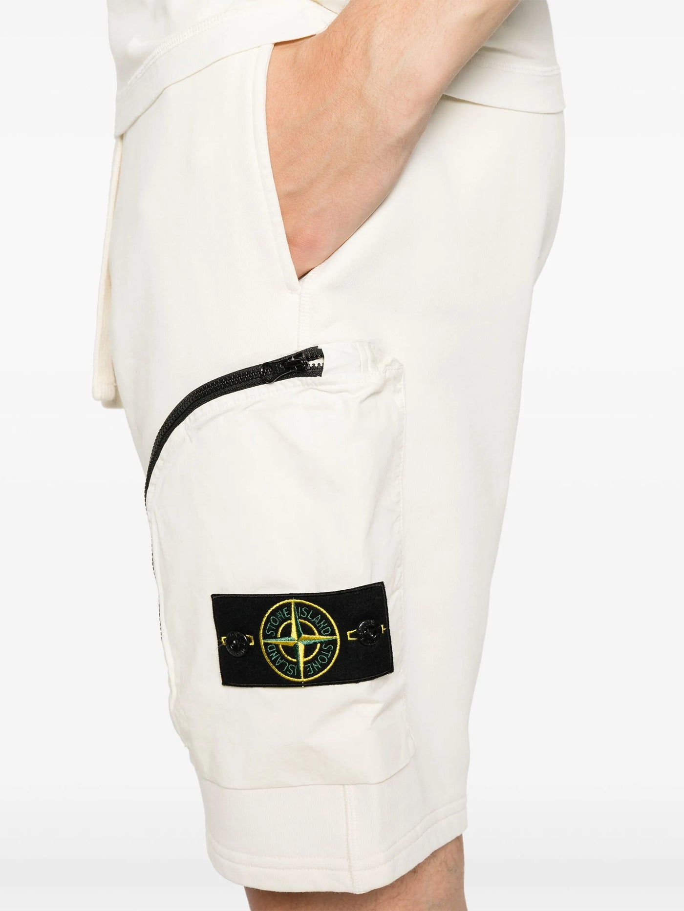 STONE ISLAND - short en coton à motif Compass