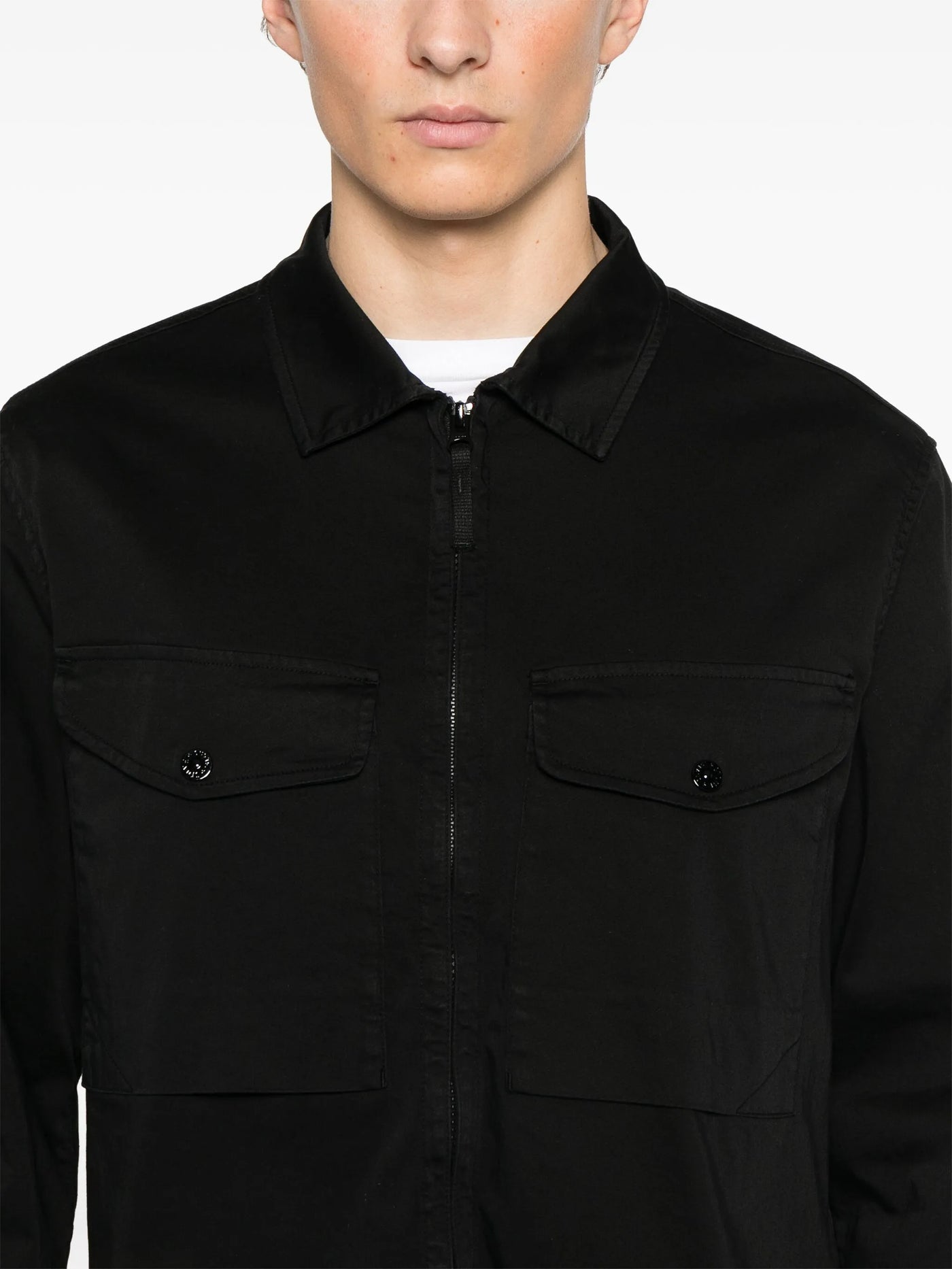 STONE ISLAND - Surchemise en cotton noire