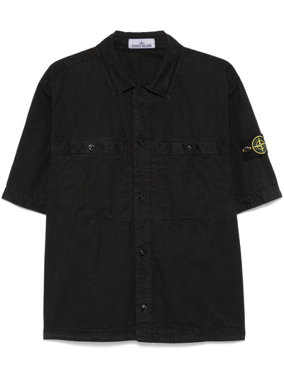 STONE ISLAND - Chemise manches courtes Noir