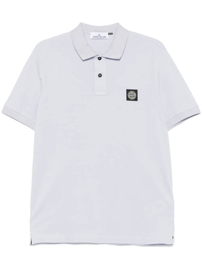 STONE ISLAND - Polo à patch logo