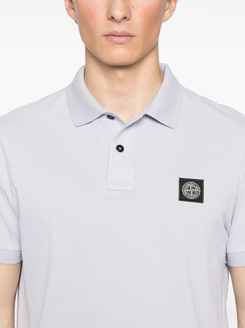 STONE ISLAND - Polo à patch logo
