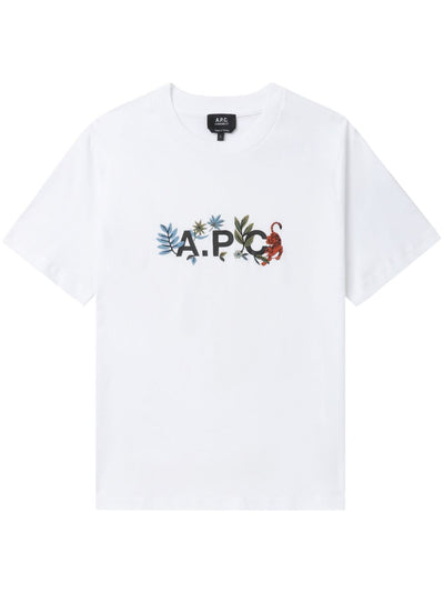 A.P.C PARIS - t-shirt cotton a logo