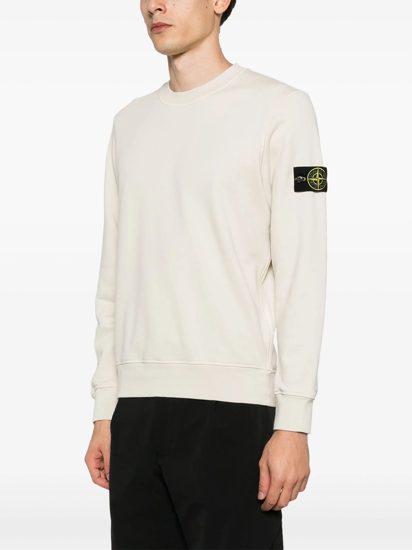 STONE ISLAND- Sweat en coton à patch Compass