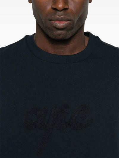 A.P.C. PARIS - t-shirt Lenny bleu marine