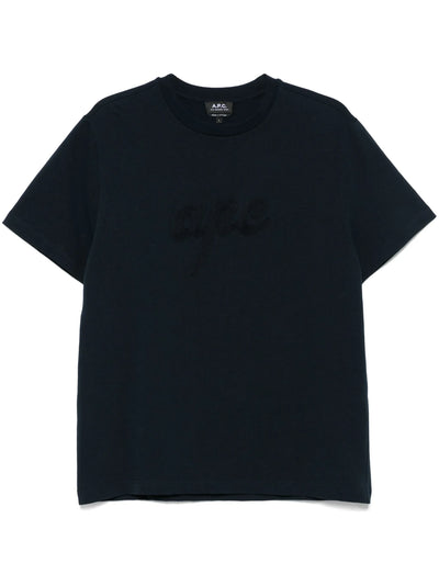 A.P.C. PARIS - t-shirt Lenny bleu marine