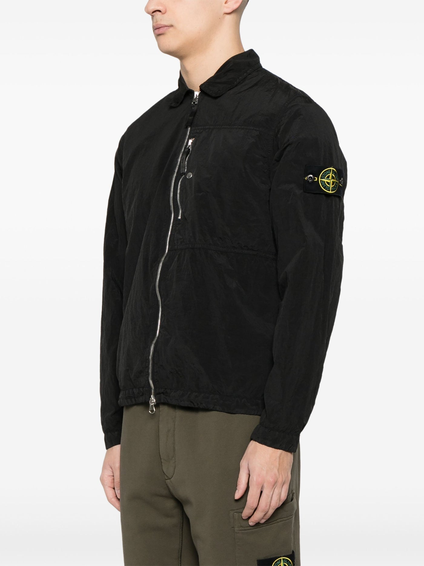 STONE ISLAND - Surchemise nylon métal Noir