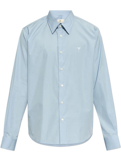 AMI PARIS - chemise en coton bleu ciel