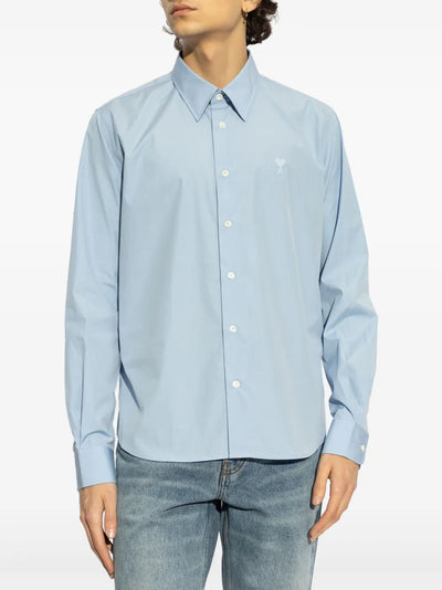 AMI PARIS - chemise en coton bleu ciel