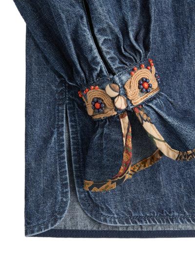 VALENTINO GARAVANI - Blouse brodée en chambray