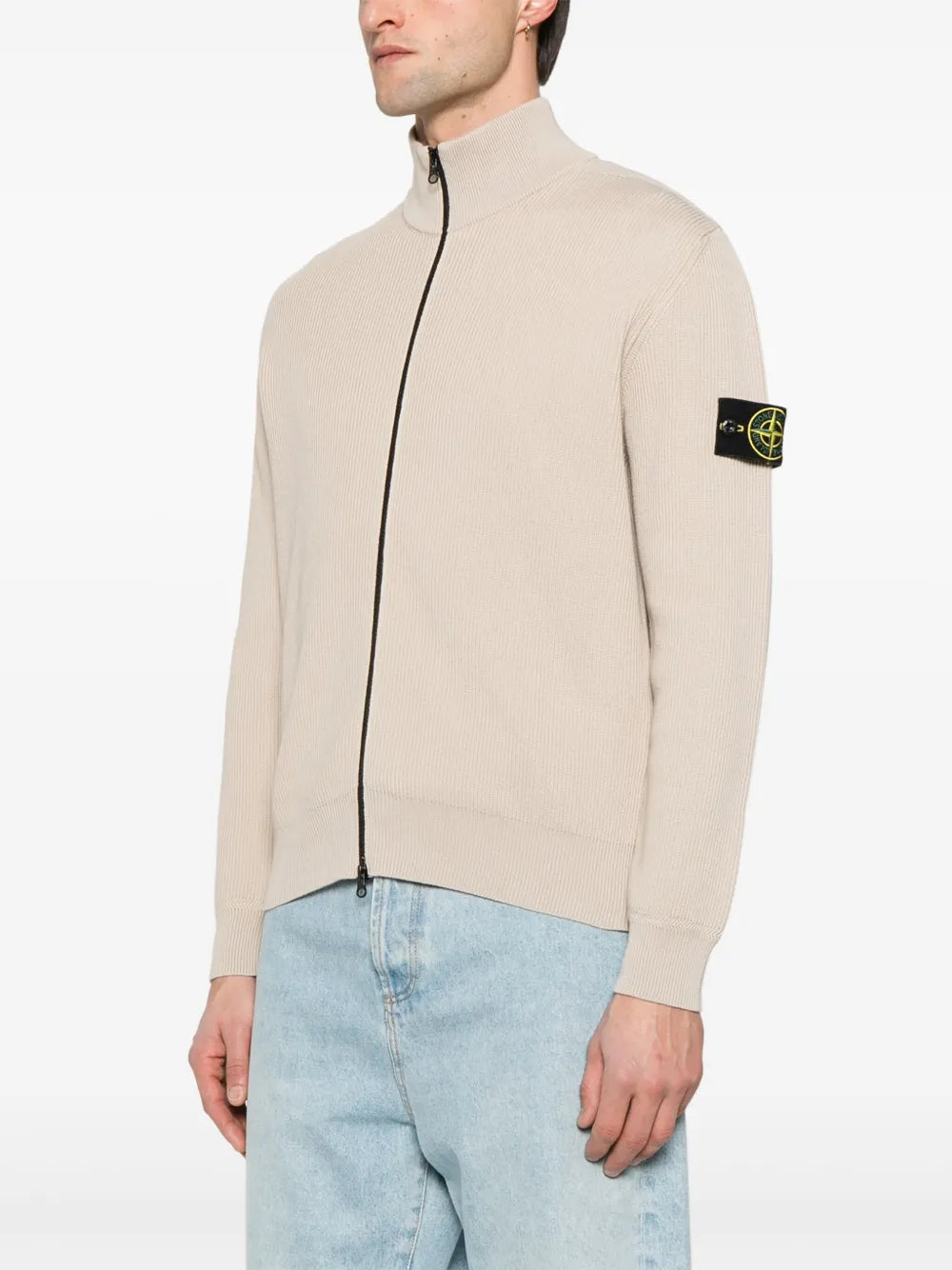 STONE ISLAND - Sweat Zippé Beige