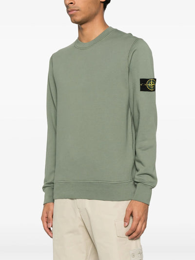 STONE ISLAND - Sweat en coton à patch Compass