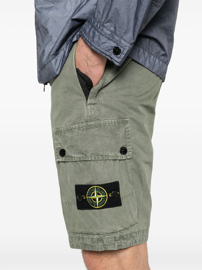 STONE ISLAND - Short Cargo Olive