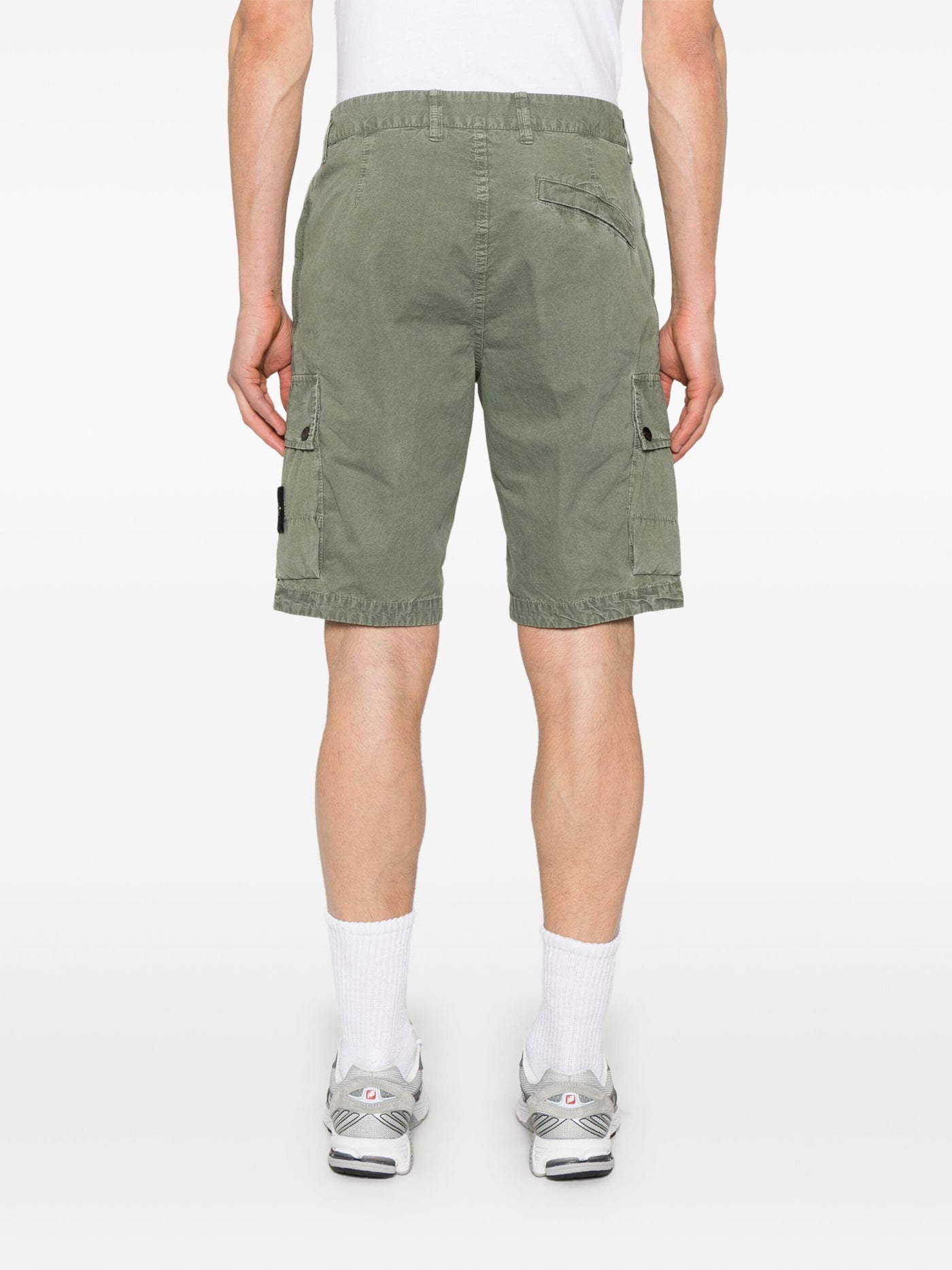 STONE ISLAND - Short Cargo Olive