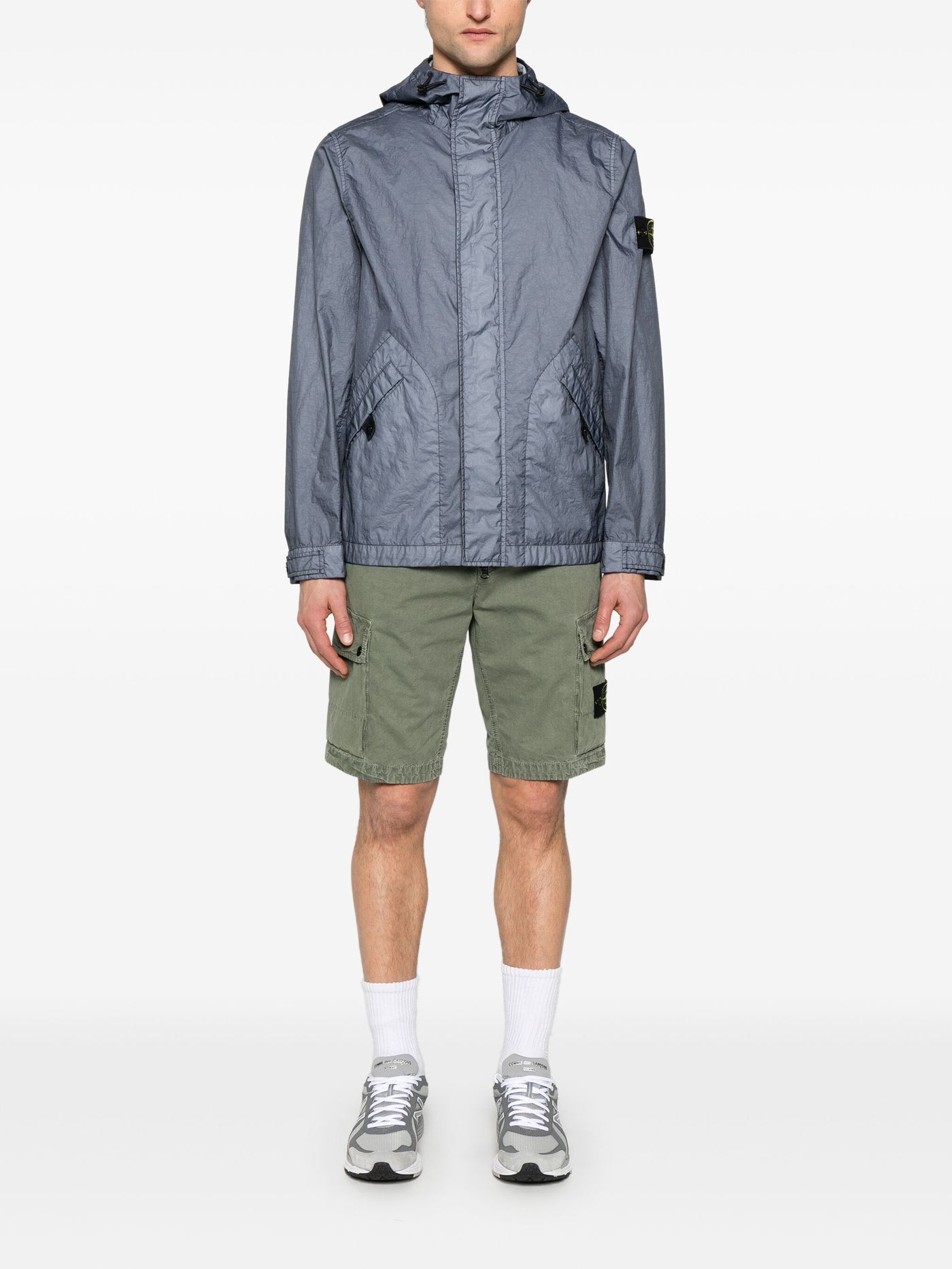 STONE ISLAND - Short Cargo Olive