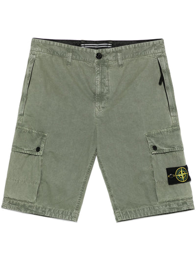 STONE ISLAND - Short Cargo Olive