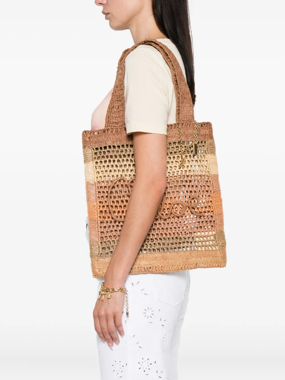 CHLOÉ - sac cabas en raphia