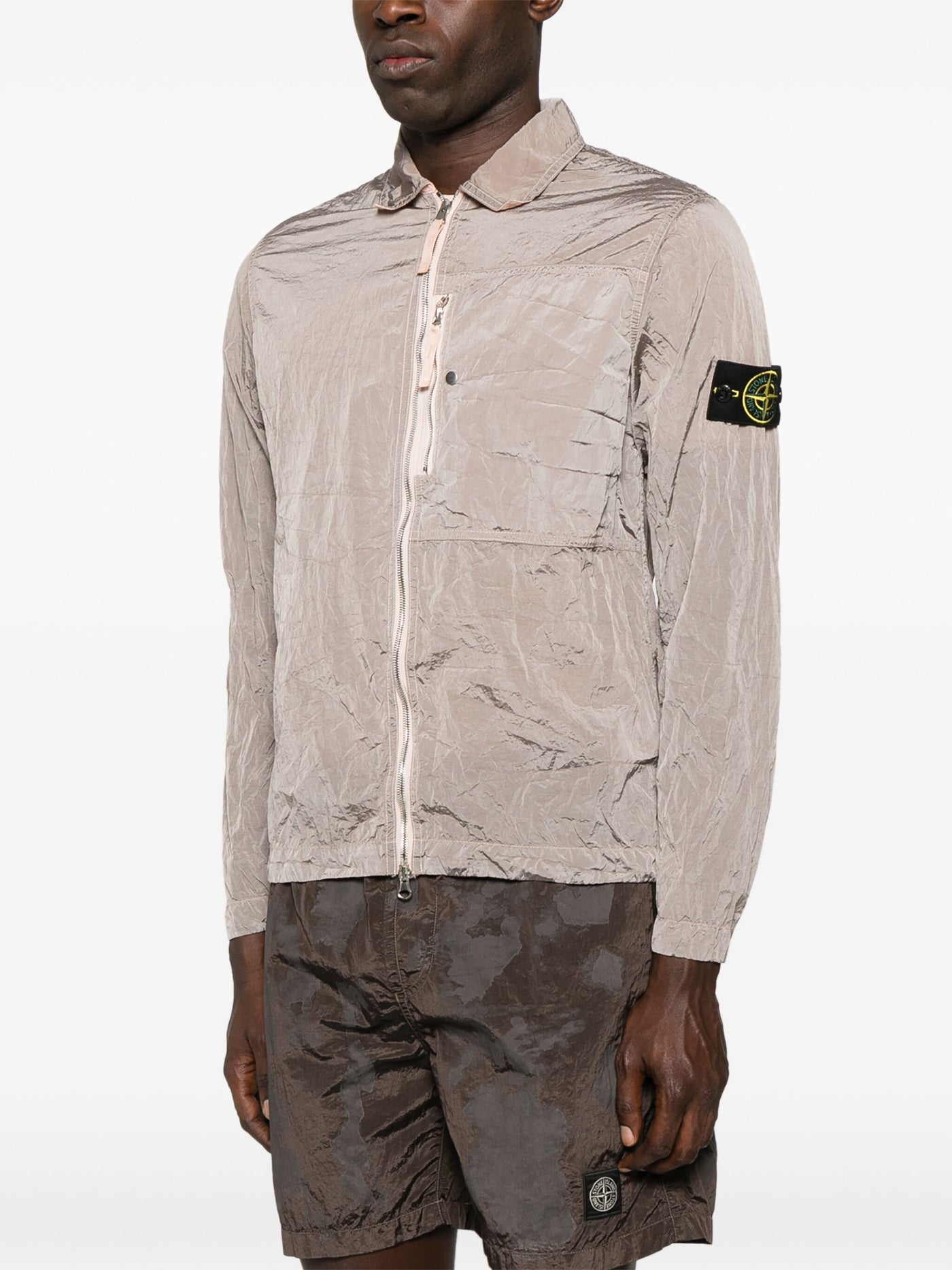 STONE ISLAND - Veste Nylon Métal Rose