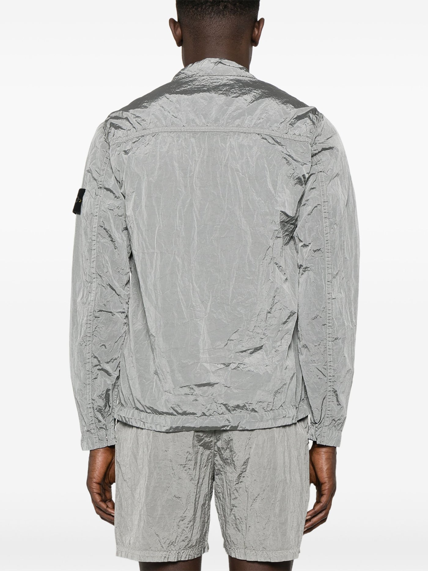 STONE ISLAND - Surchemise en nylon métal Gris