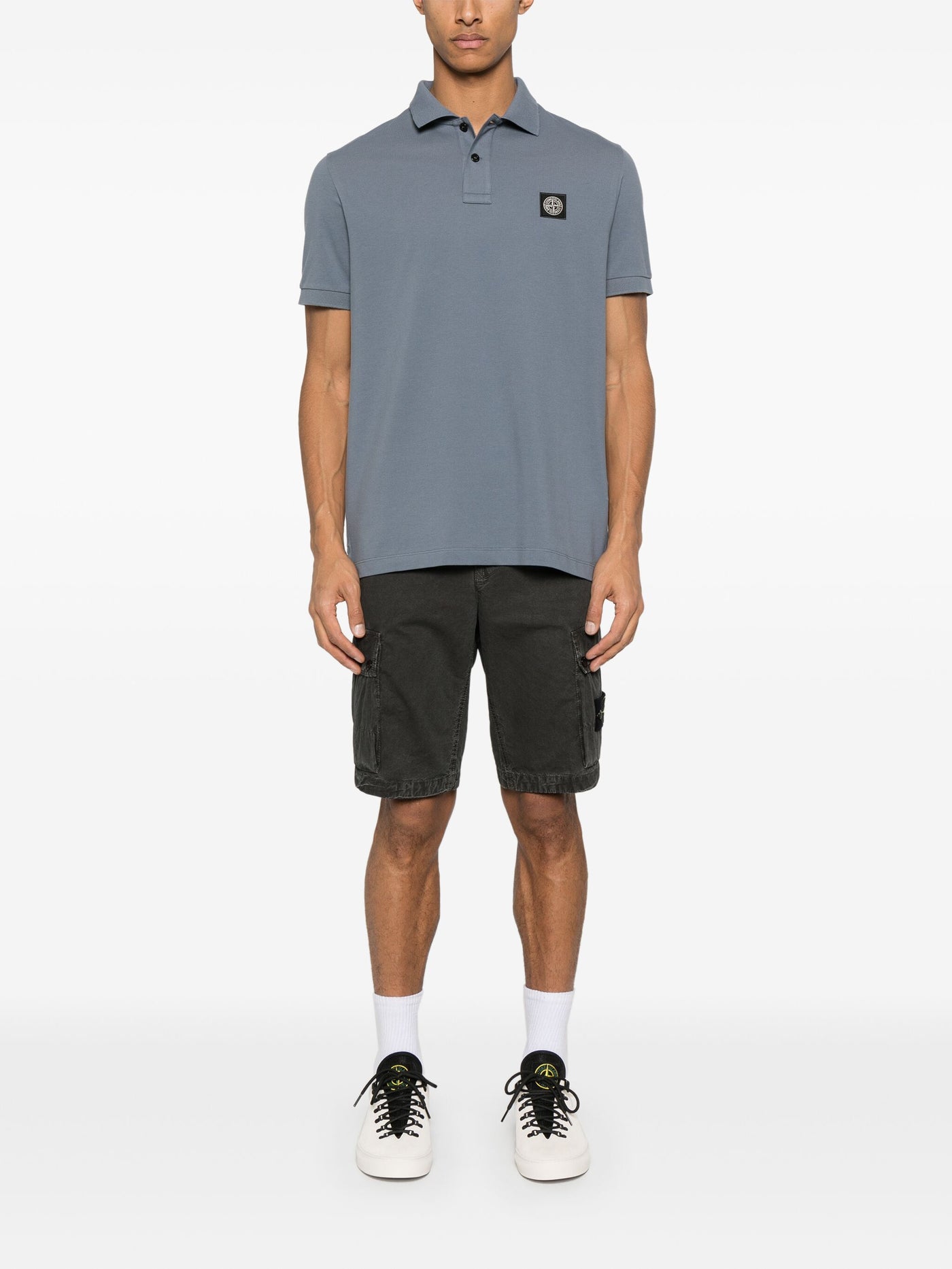 STONE ISLAND - Short Cargo Gris Anthracite