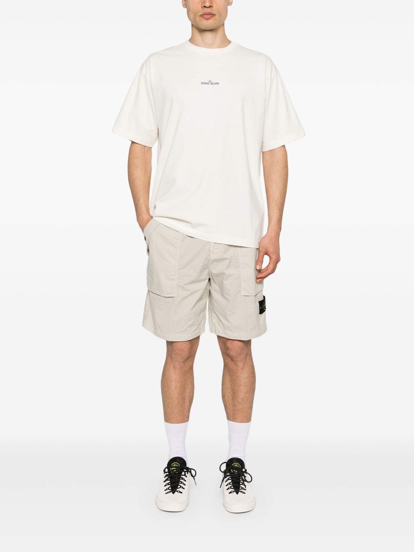 STONE ISLAND - Short cargo Beige