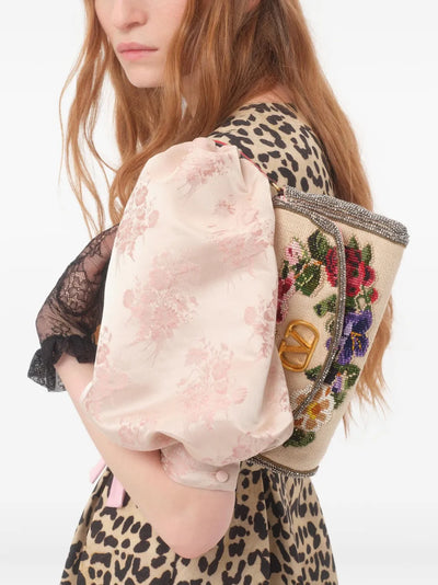VALENTINO GARAVANI - Petit sac souple brodé