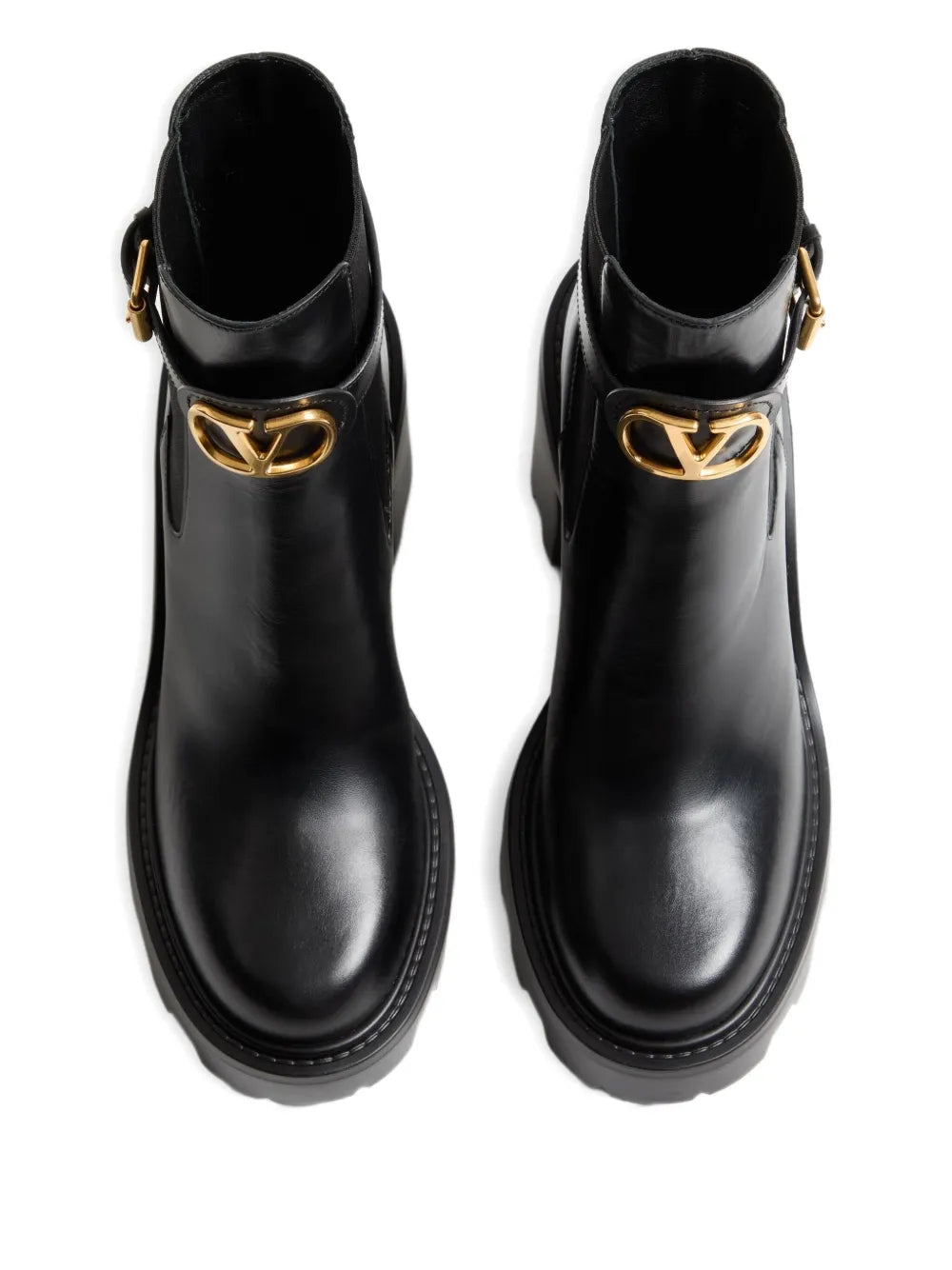 VALENTINO GARAVANI - Bottines en cuir Vlogo