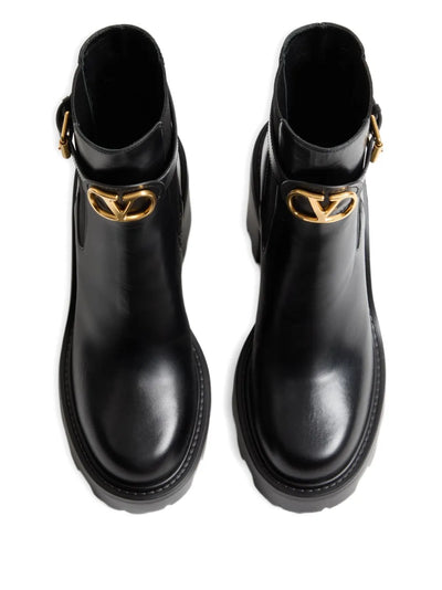 VALENTINO GARAVANI - Bottines en cuir Vlogo