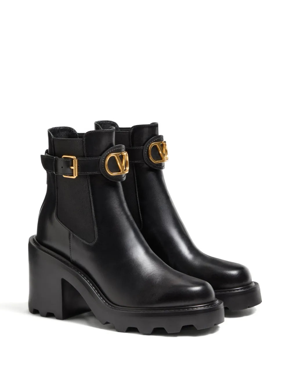 VALENTINO GARAVANI - Bottines en cuir Vlogo