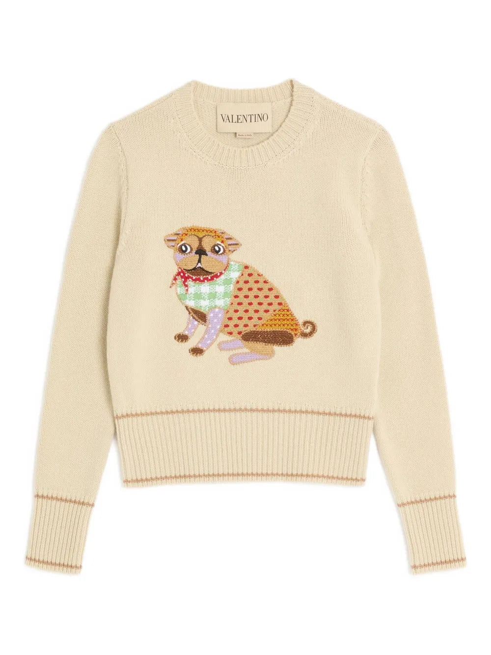 VALENTINO GARAVANI - Pull brodé "Le chien de la maison"