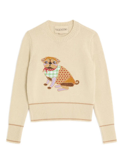 VALENTINO GARAVANI - Pull brodé "Le chien de la maison"