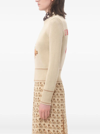 VALENTINO GARAVANI - Pull brodé "Le chien de la maison"