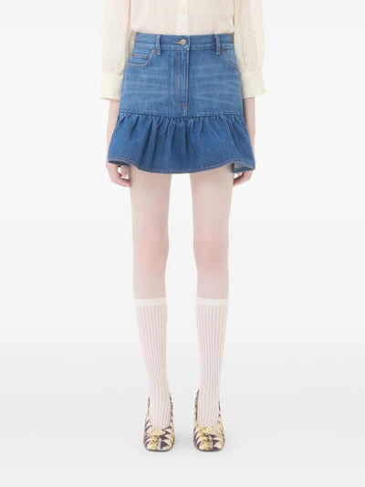 VALENTINO GARAVANI - Mini jupe en denim