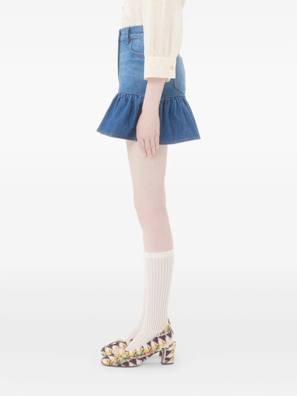 VALENTINO GARAVANI - Mini jupe en denim
