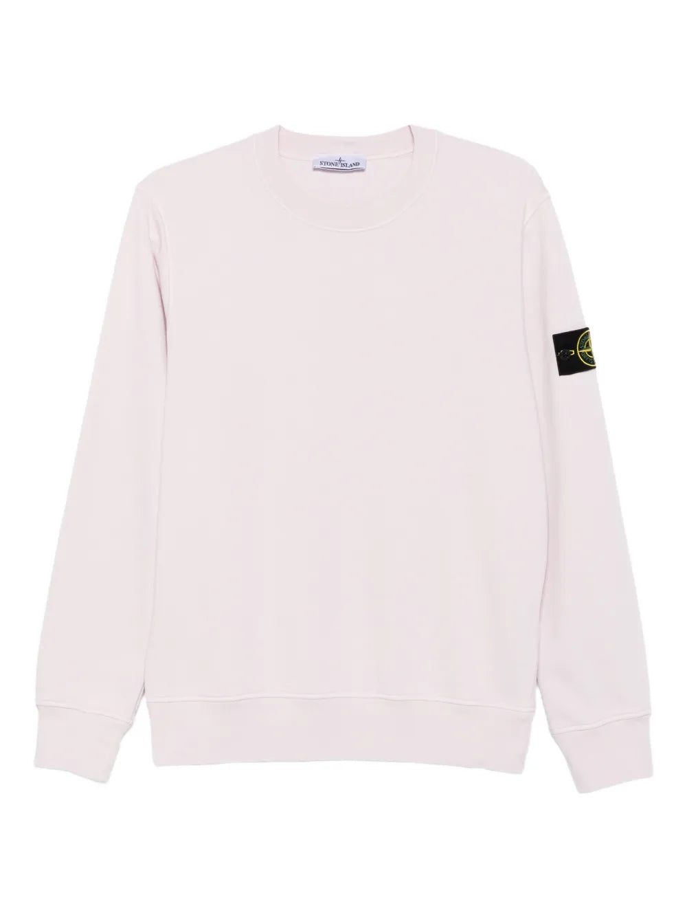 STONE ISLAND - Crewneck classic à patch Compass Rose clair