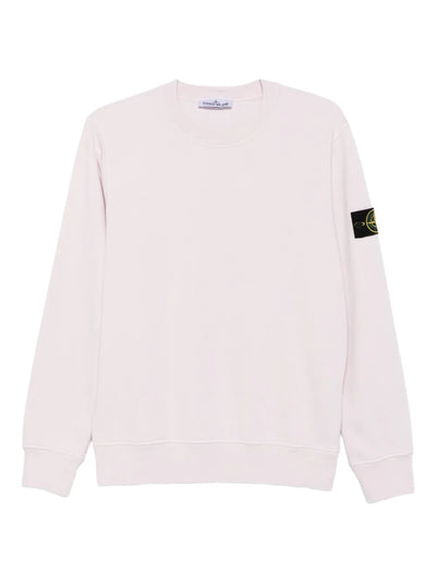 STONE ISLAND - Crewneck classic à patch Compass Rose clair