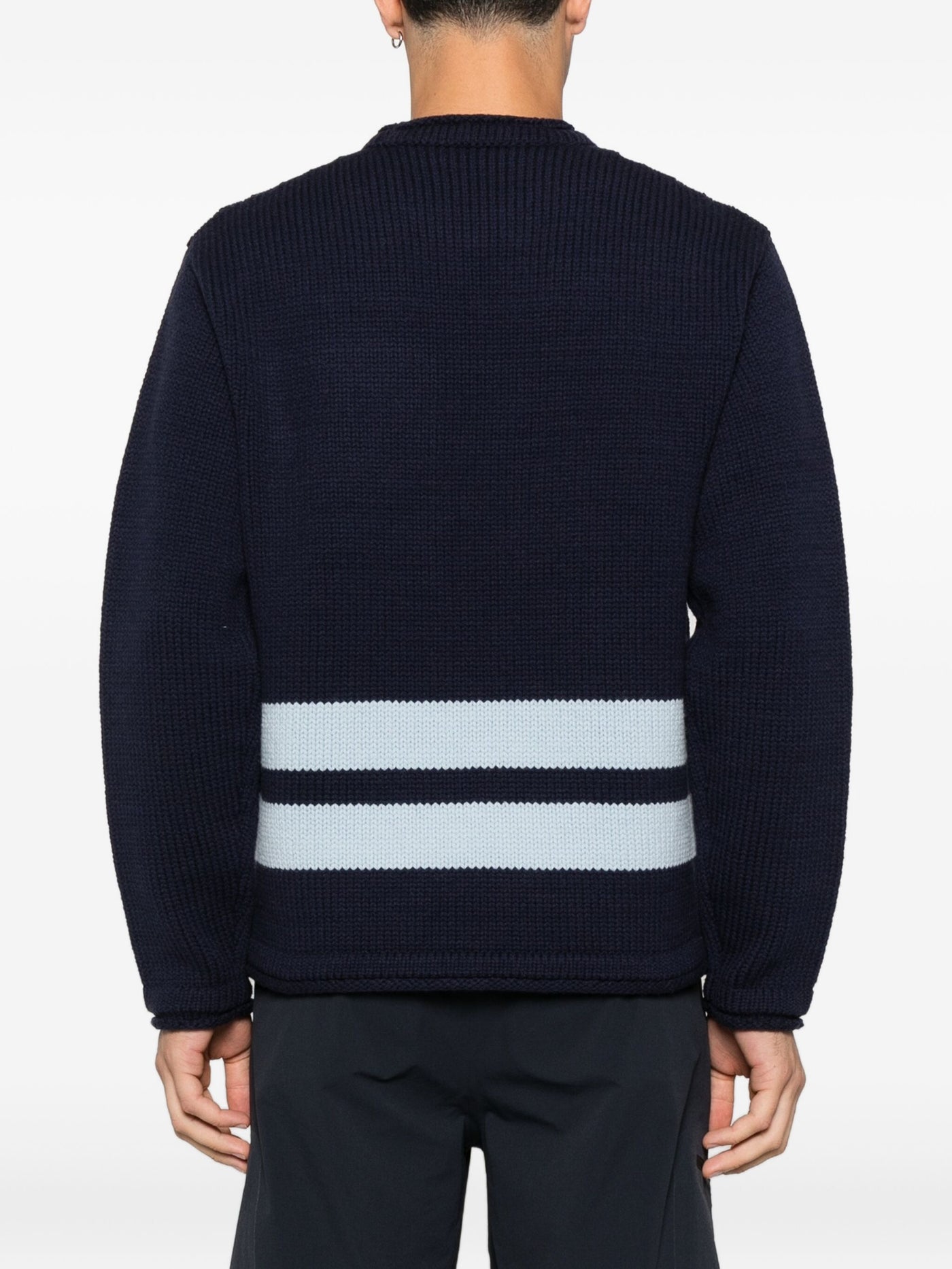STONE ISLAND MARINA - Pull ras-du-cou avec imprimé et poche poitrine