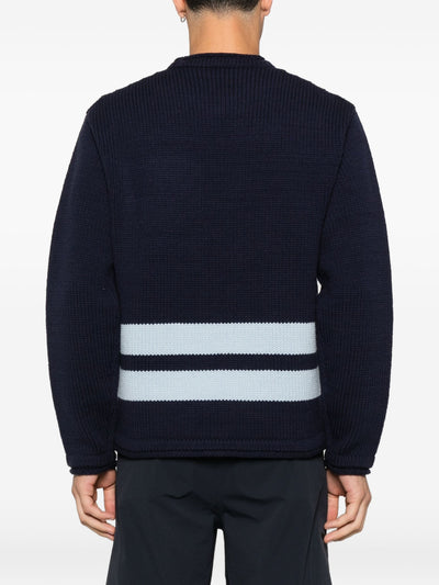 STONE ISLAND MARINA - Pull ras-du-cou avec imprimé et poche poitrine