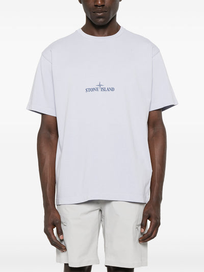 STONE ISLAND - T-shirt graphique violet