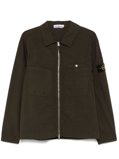 STONE ISLAND - Surchemise en Ripstop Kaki