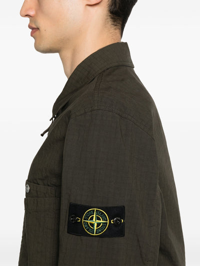 STONE ISLAND - Surchemise en Ripstop Kaki