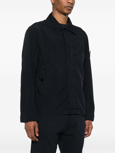 STONE ISLAND - Blouson déperlant Bleu Marine