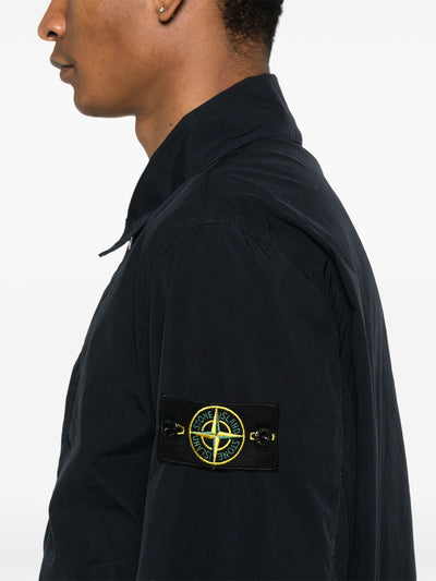STONE ISLAND - Blouson déperlant Bleu Marine