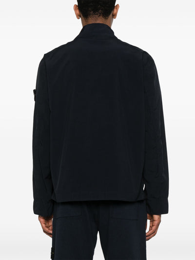 STONE ISLAND - Blouson déperlant Bleu Marine
