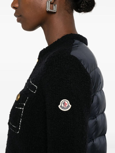 MONCLER - cardigan à empiècements matelassés