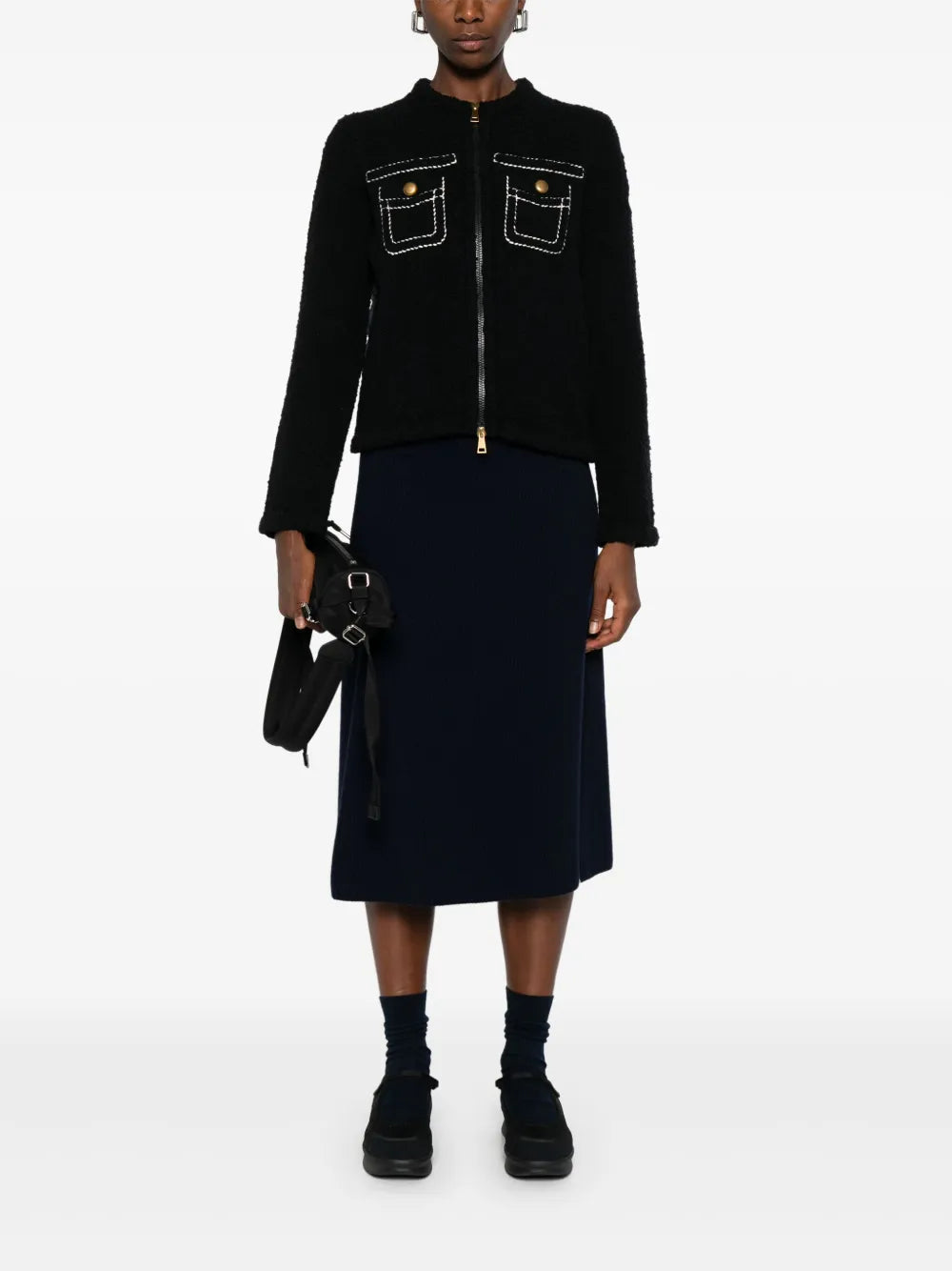 MONCLER - cardigan à empiècements matelassés