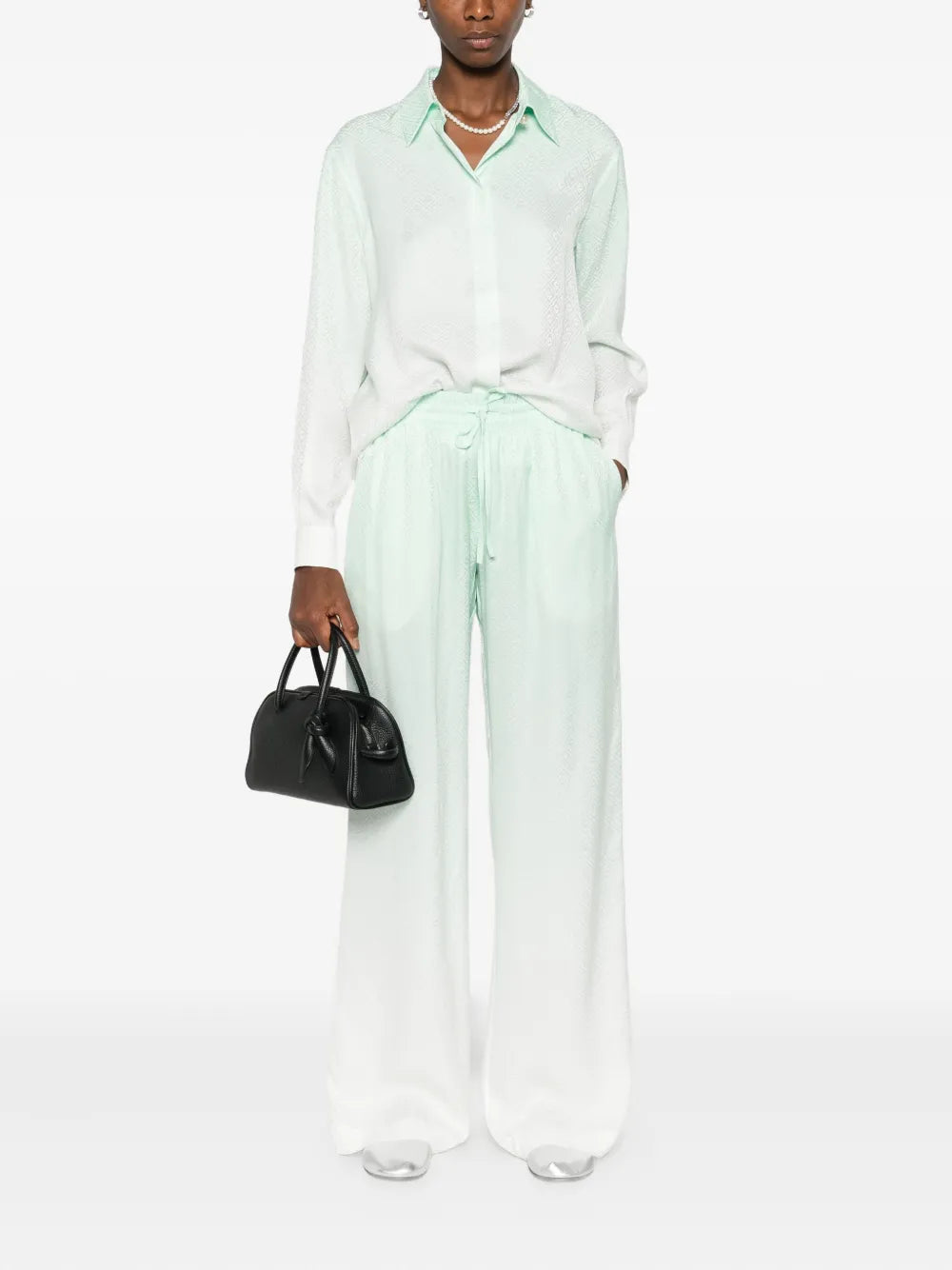 CASABLANCA - Pantalon en soie Monogrammé