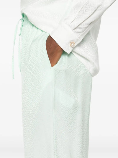 CASABLANCA - Pantalon en soie Monogrammé