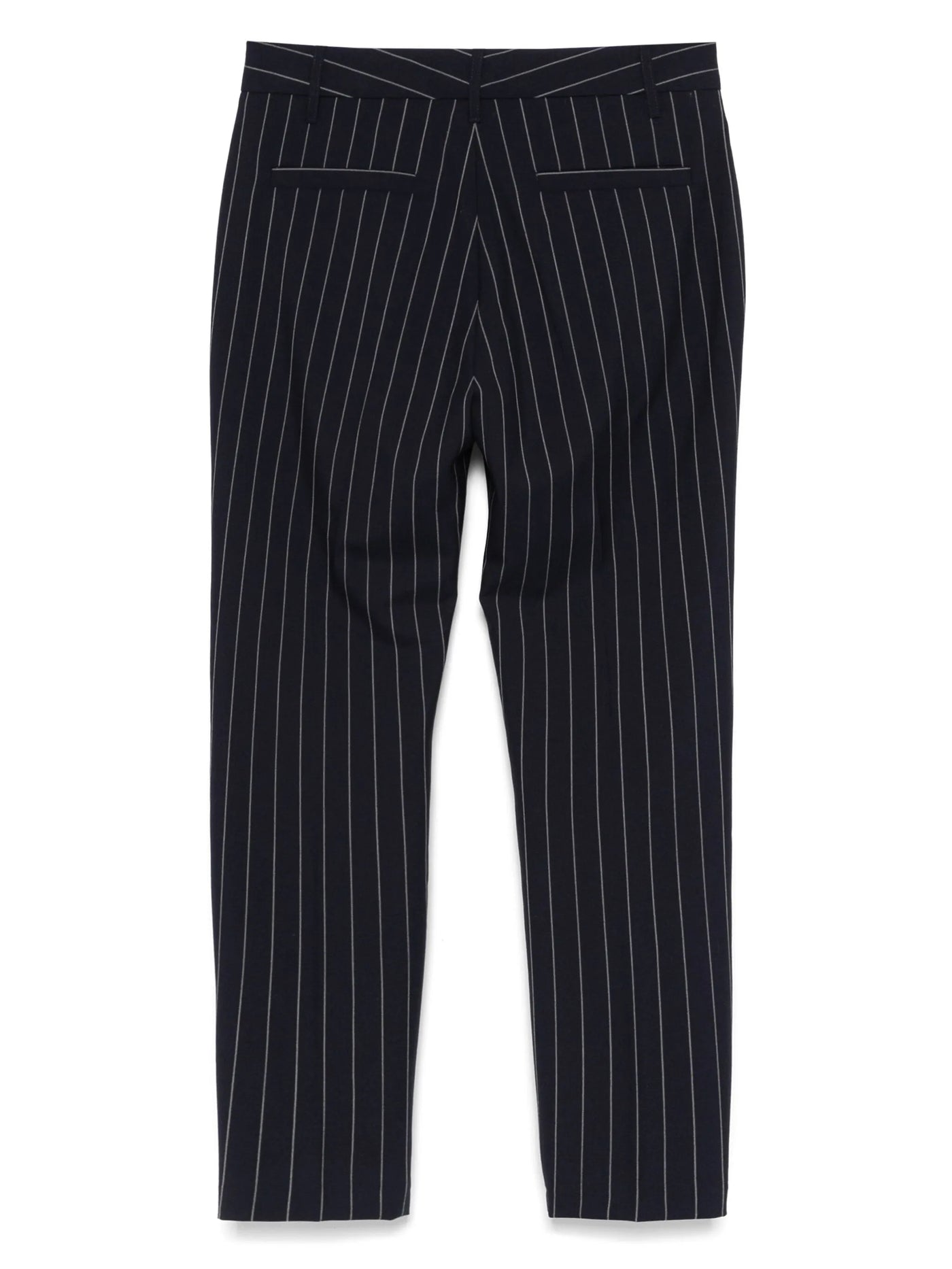 BARBARA BUI - Pantalon à plis taille haute à rayures tennis marine