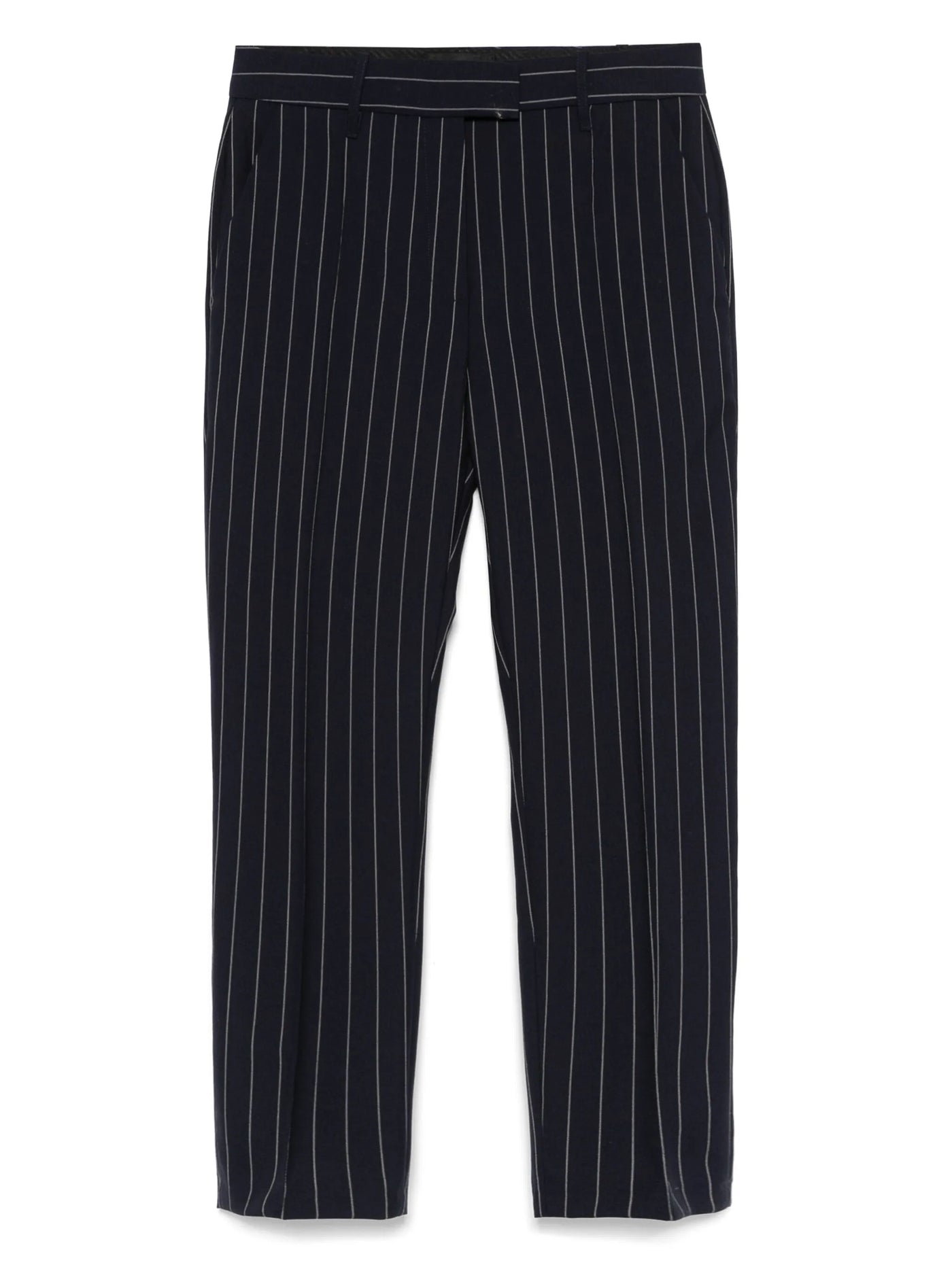 BARBARA BUI - Pantalon à plis taille haute à rayures tennis marine