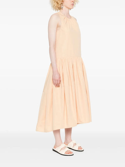 Jil Sander - Robe mi-longue à détails plissés